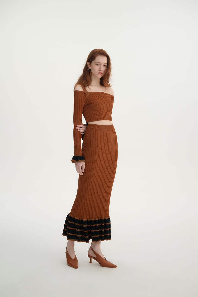 Ruffle two-piece set