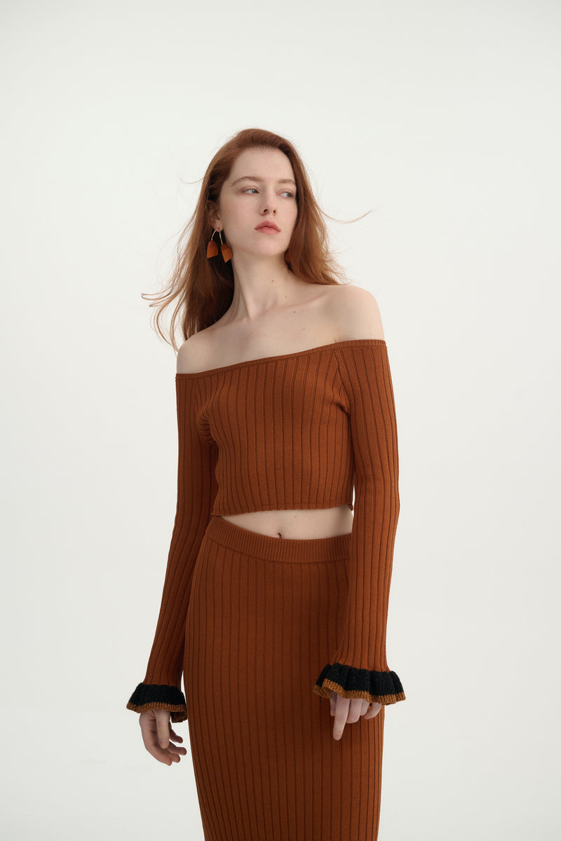 Ruffle two-piece set