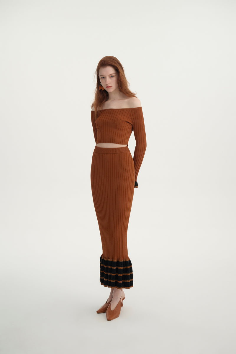 Ruffle two-piece set