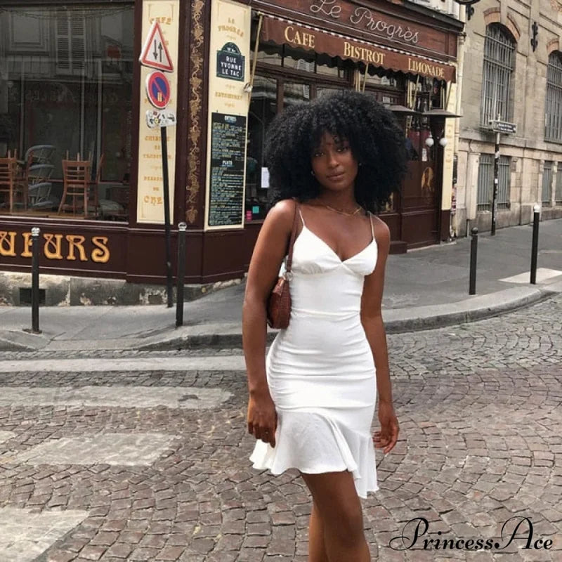 Ruffles Straps Mini Dress Free From Label