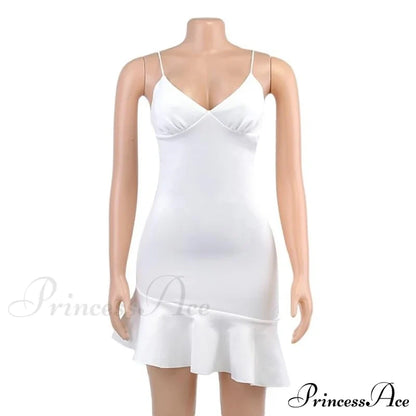 Ruffles Straps Stylish Mini Dress Dress