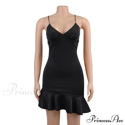 Ruffles Straps Stylish Mini Dress Dress