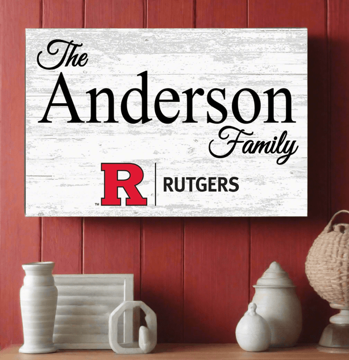 Rutgers Family Name Sign for RU Alumni, Fans or Graduation - Broad Bay Personalized Gifts Shipped Fast