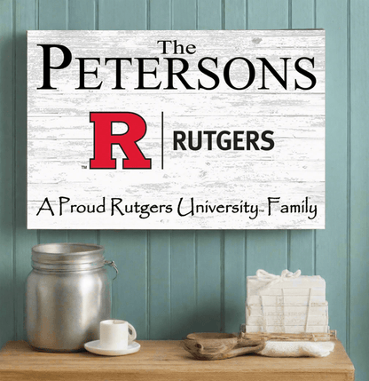 Rutgers Family Name Sign for RU Alumni, Fans or Graduation - Broad Bay Personalized Gifts Shipped Fast