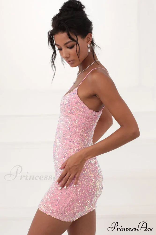 Iridescent Sequin Stylish Bodycon Dress