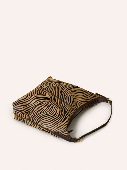 BIGMINUIT large zebra-print leather bag, interior view by Rouje