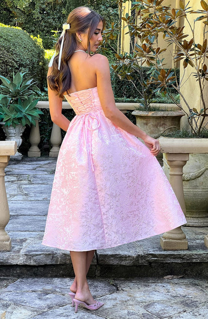 Saoirse Midi Dress - Blush Dress Babyboo Fashion Premium Exclusive Design