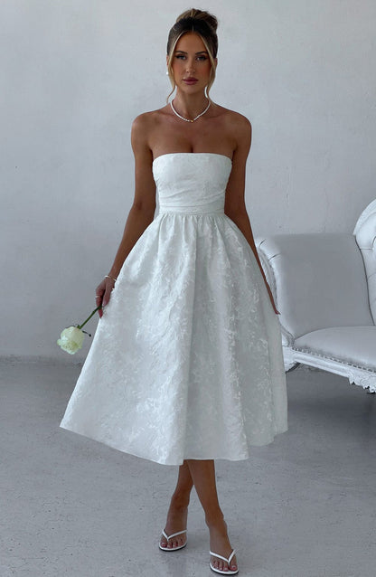 Saoirse Midi Dress - Ivory Dress Babyboo Fashion Premium Exclusive Design