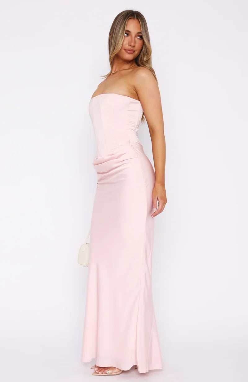 Satin Silhouette Maxi Dress