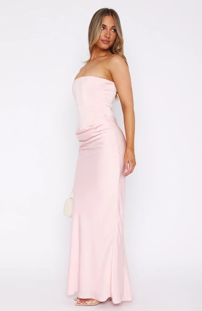 Satin Silhouette Maxi Dress