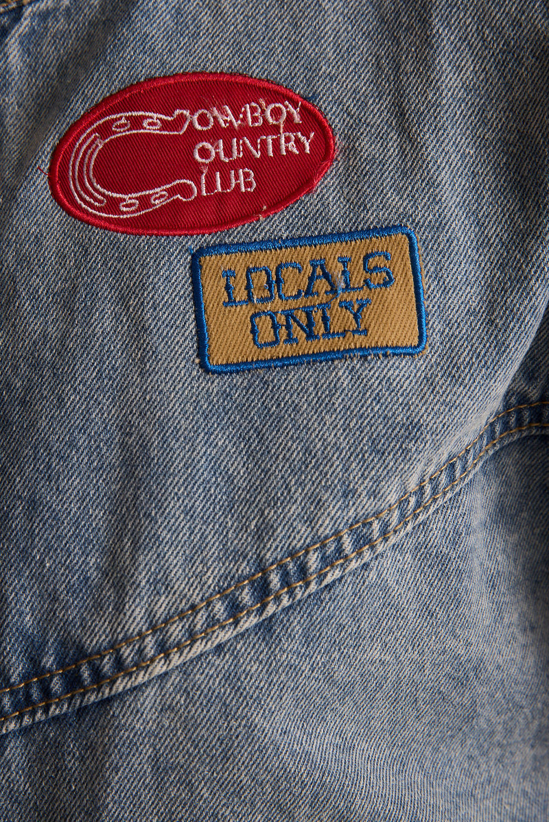 Detail shot of the Scout Denim Jacket highlighting the denim elements.