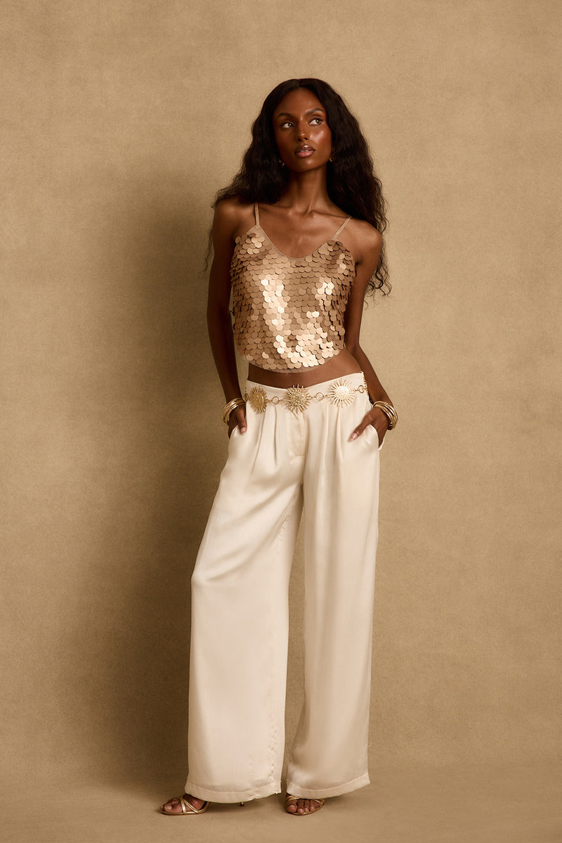 Seaton Rose Gold Payette Tank