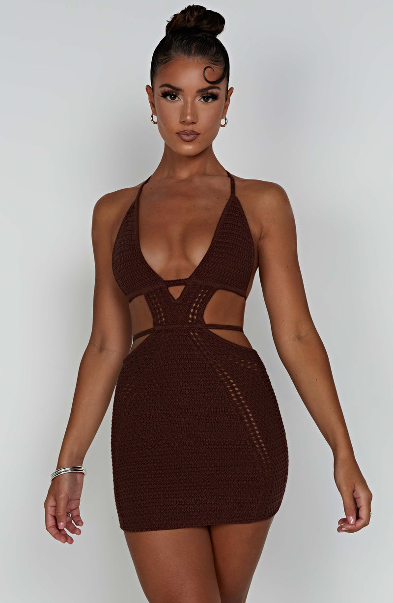 Selena Mini Dress - Chocolate Dress Babyboo Fashion Premium Exclusive Design