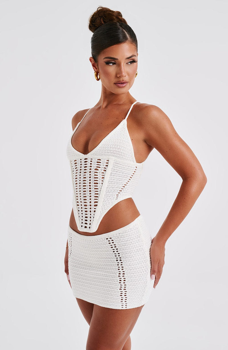 Selma Mini Skirt - White Skirt Babyboo Fashion Premium Exclusive Design