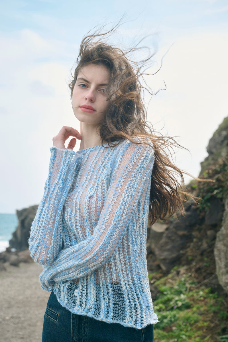 Semi-sheer lightweight top