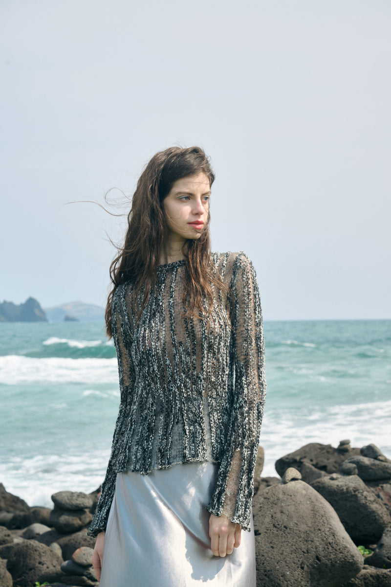 Semi-sheer lightweight top