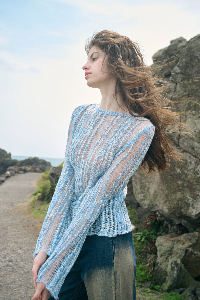 Semi-sheer lightweight top