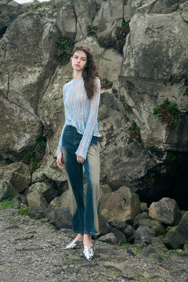 Semi-sheer lightweight top
