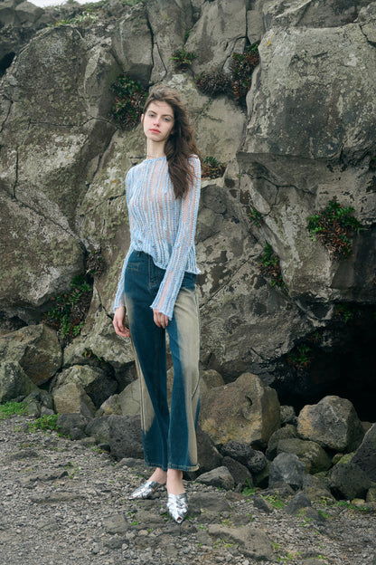 Semi-sheer lightweight top