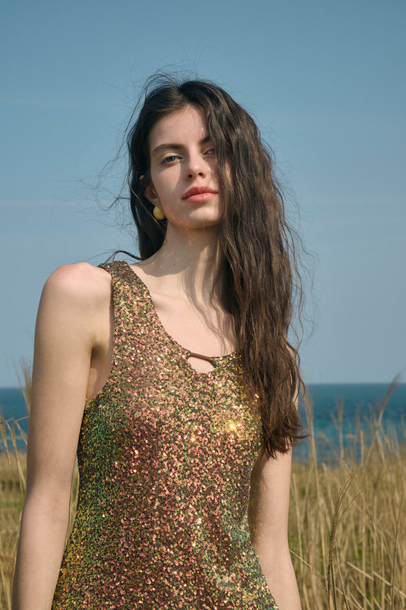 Sequin sparkle tank