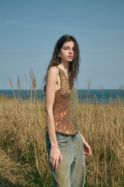 Sequin sparkle tank