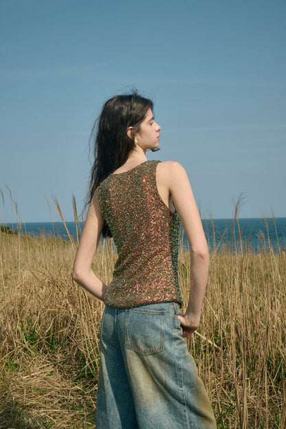 Sequin sparkle tank