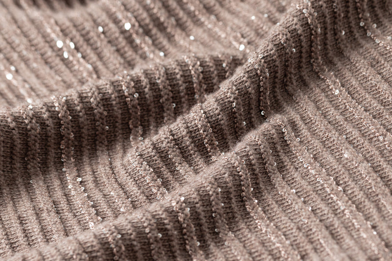 Sequin touch turtleneck sweater
