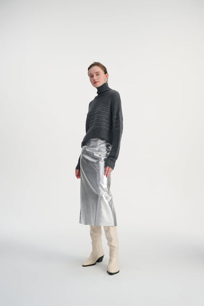 Sequin touch turtleneck sweater