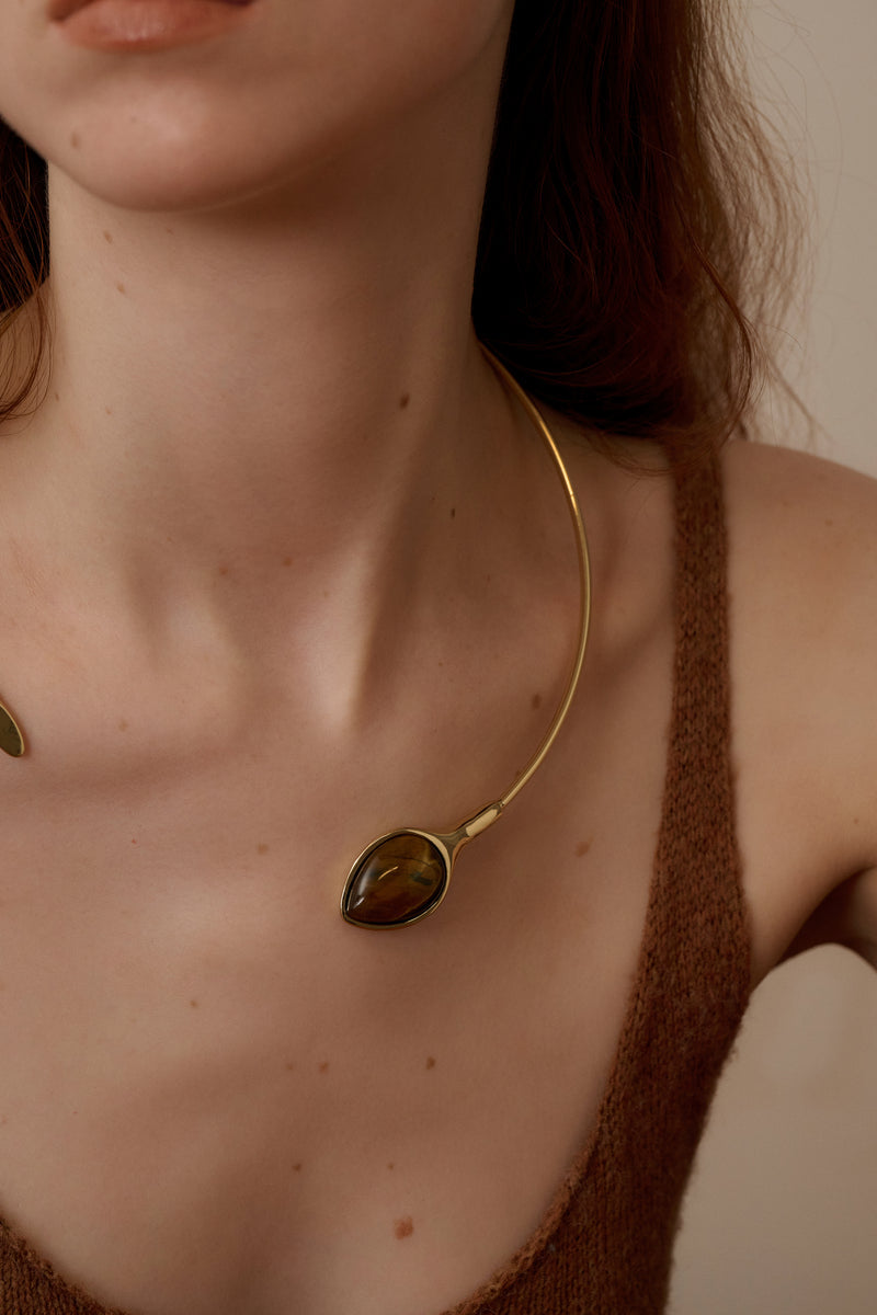 Serpent tiger eye necklace