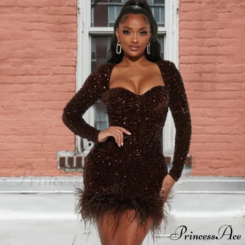 Sexy Luxury High Trendy Waist Short Dress