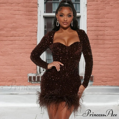 Sexy Luxury High Trendy Waist Short Dress