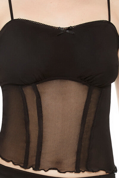 Sheer Mesh Bow Cami