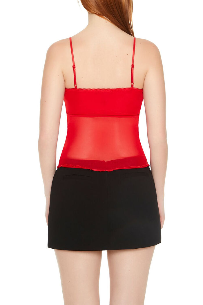 Sheer Mesh Bow Cami