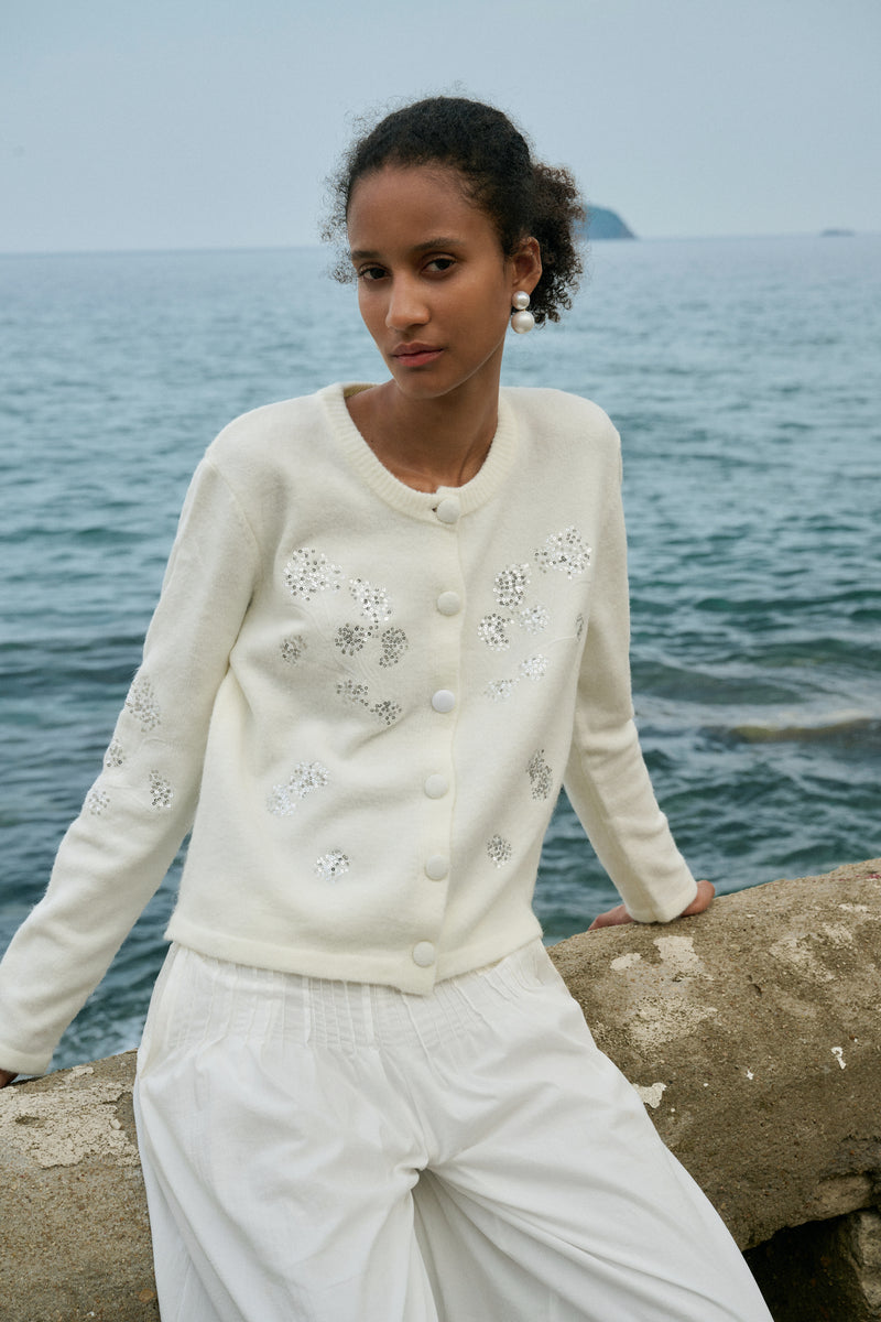 Shimmer-Touched Cardigan