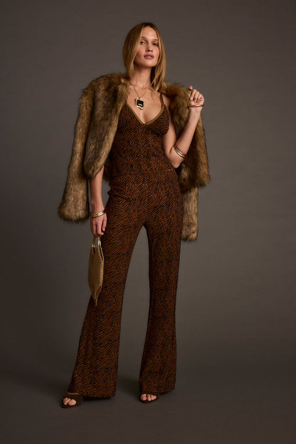 Back view of the piece showing the silhouette and fit.