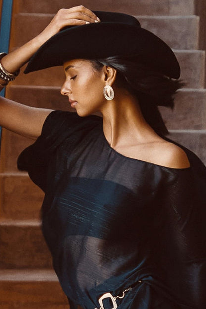 Shop The Look: The Second Day Look styled in a complete look from an alternate angle.