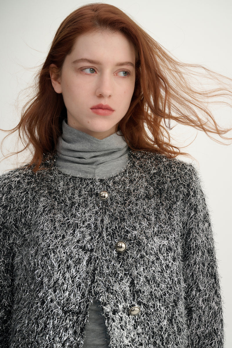 Silver tinsel jacket