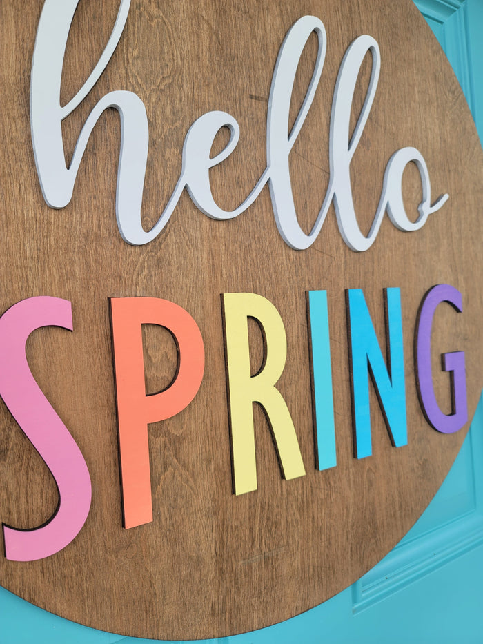 Simple Hello Spring Door Hanger- wholesale