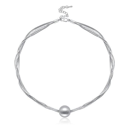 Single-bead layered necklace