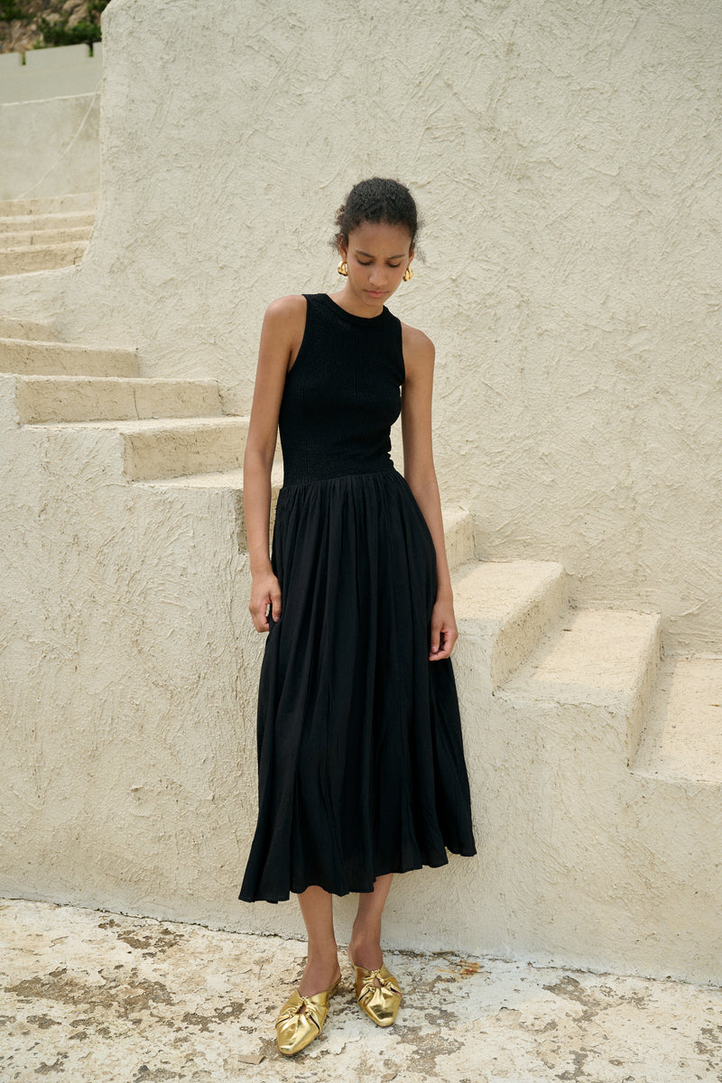 Sleeveless patchwork dress