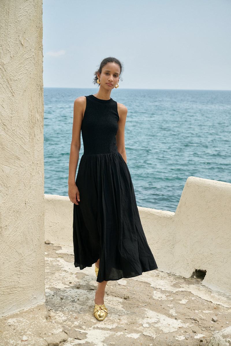 Sleeveless patchwork dress