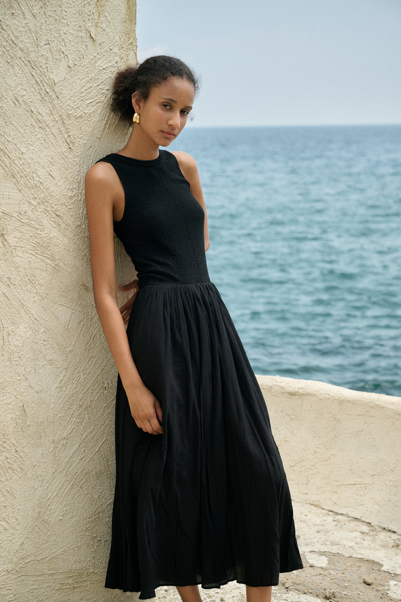 Sleeveless patchwork dress