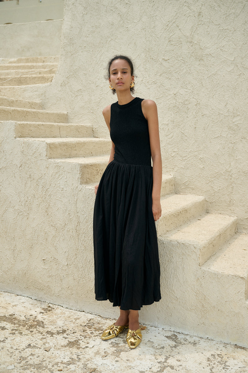 Sleeveless patchwork dress