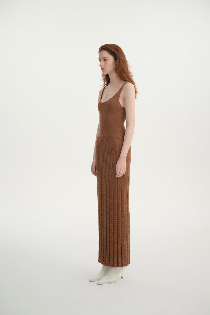 Sleeveless pointelle dress