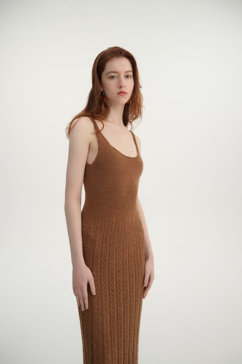 Sleeveless pointelle dress