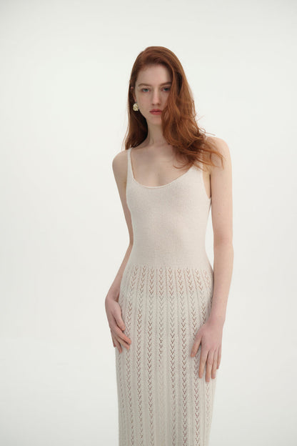 Sleeveless pointelle dress