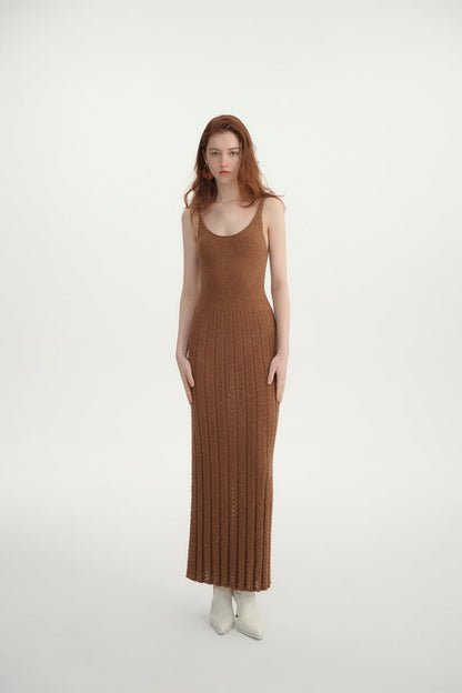 Sleeveless pointelle dress