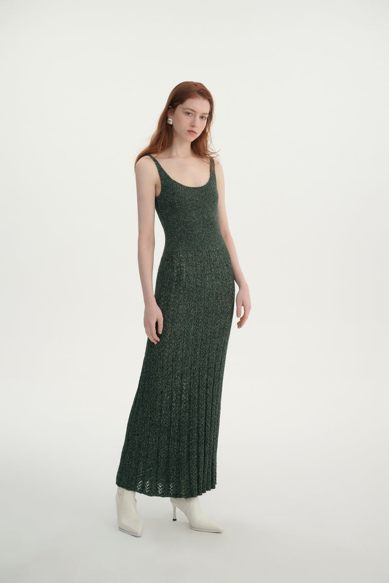 Sleeveless pointelle dress