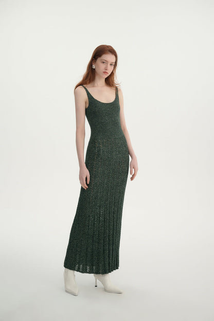 Sleeveless pointelle dress