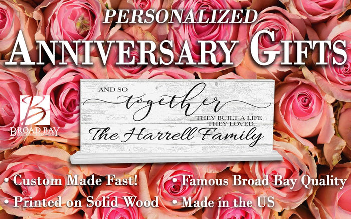 So Together They Built A Life They Loved Sign With Couple's Names - Broad Bay Personalized Gifts Shipped Fast